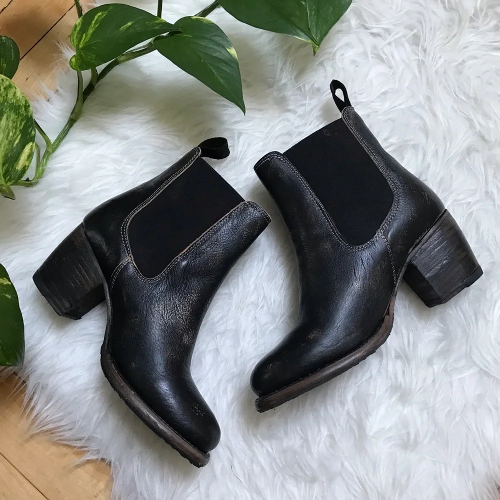BED STU Lorn Leather Heeled Chelsea Boots - Picture 4 of 6